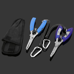 Spinning Reel Control Fish Tool Pointed Nose Pliers with Safety Rope Short Mouth Pliers Fish Control Scissors Multifunctional Spinning Reel Aluminum Alloy