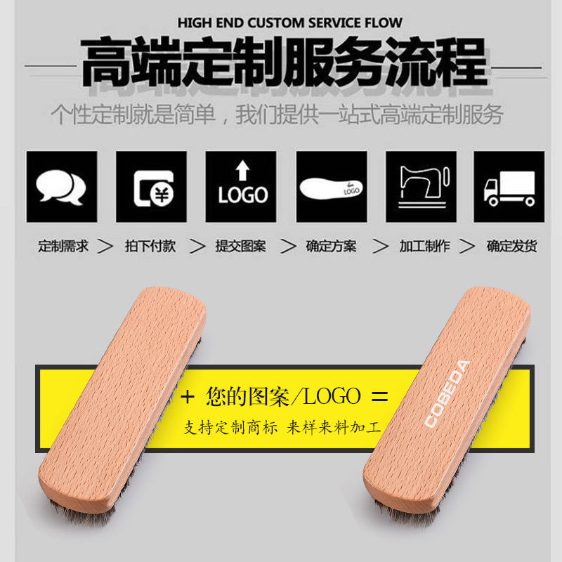 En stock venta al por mayor de madera maciza de haya caballo cepillo de zapatos cepillo de limpieza diaria para el hogar cepillo de pulido de pelo suave cepillo de polvo