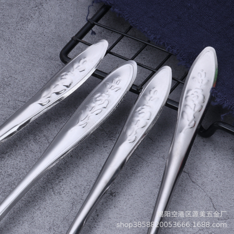 Cuchara pequeña comercial de acero inoxidable al por mayor cuchara cuchara cuchara cuchara cuchara cuchara de mango largo cuchara fina de fruta cuchara de sandía cuchara de hierro