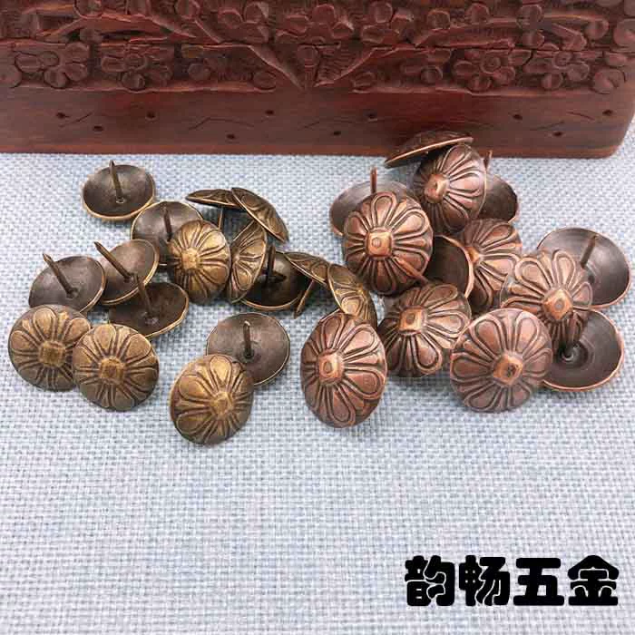 Ретро хризантемы цветок ногтей диван пены ногтей мягкий пакет украшения дома пузырь ногтей деревянная коробка ногтей