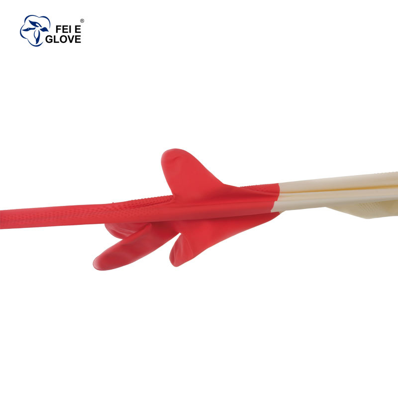 Látex para lavar platos de goma guantes de cuero para las mujeres del hogar mano-pegado espesado de plástico limpieza del hogar cocina durable lavandería impermeable