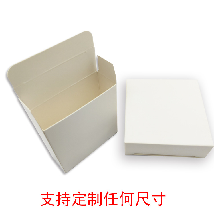 En stock pequeña caja blanca caja de enchufe rectangular caja de embalaje neutral 300g cartón blanco caja pequeña caja de cartón blanco al por mayor