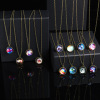 Double-sided retro pendant, necklace, European style, wholesale