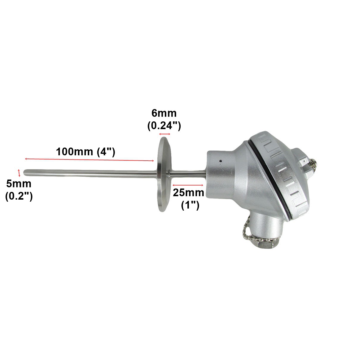 香港宝光K型快装探头与Tri-clamp终端头不锈钢304热电偶接线盒
