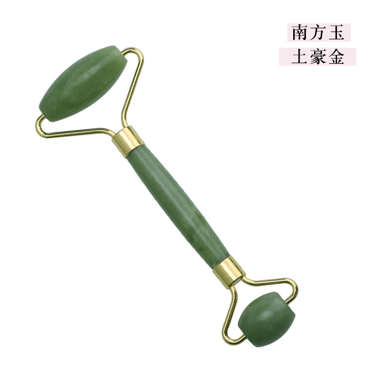 Rosa cristal Jade rodillo masajeador Opal belleza contenedor joya Amazon transfronteriza Jade rodillo fábrica al por mayor