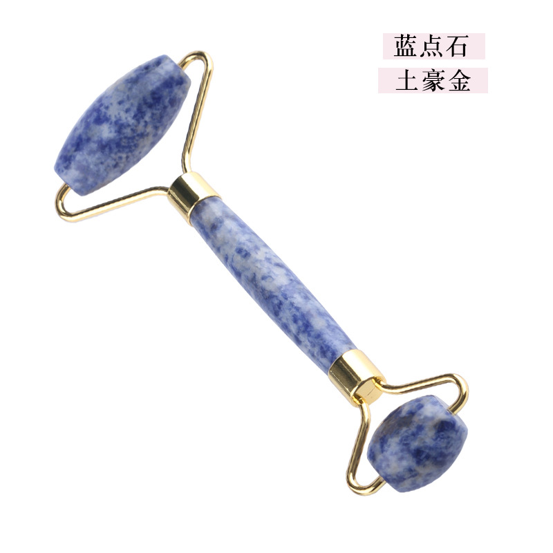 Rosa cristal Jade rodillo masajeador Opal belleza contenedor joya Amazon transfronteriza Jade rodillo fábrica al por mayor