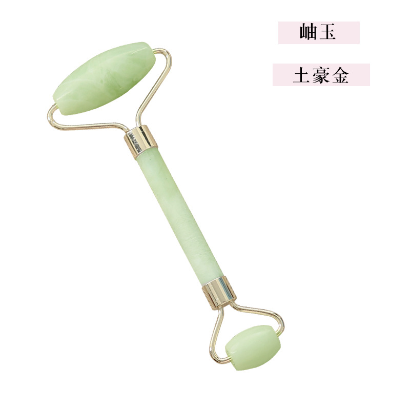 Rosa cristal Jade rodillo masajeador Opal belleza contenedor joya Amazon transfronteriza Jade rodillo fábrica al por mayor