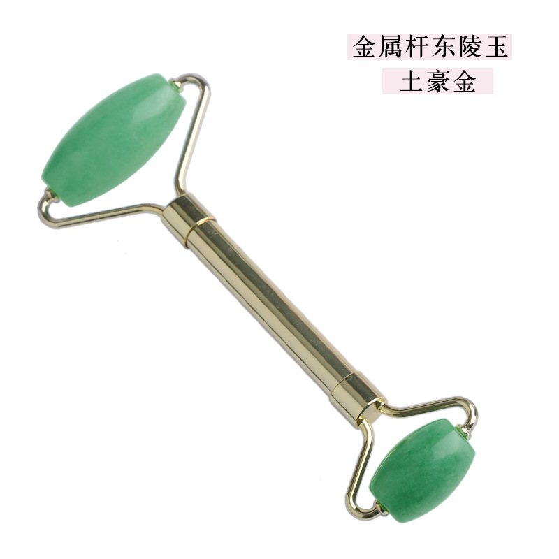 Rosa cristal Jade rodillo masajeador Opal belleza contenedor joya Amazon transfronteriza Jade rodillo fábrica al por mayor