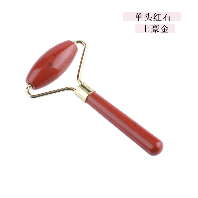 Rosa cristal Jade rodillo masajeador Opal belleza contenedor joya Amazon transfronteriza Jade rodillo fábrica al por mayor