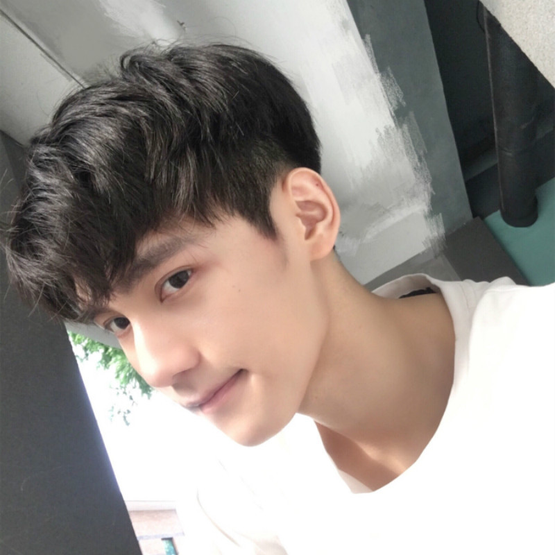 Peluca Pelo corto de los hombres flequillo oblicuo textura sentido pelo corto recto moda guapo mullido fibra química sombrero femenino SUMINISTRO DE pinduoduo