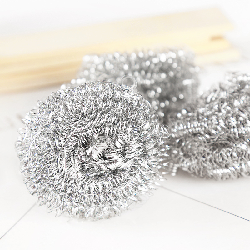 Cepillo de acero inoxidable para cocina, bola de limpieza duradera para ollas, tazones y platos