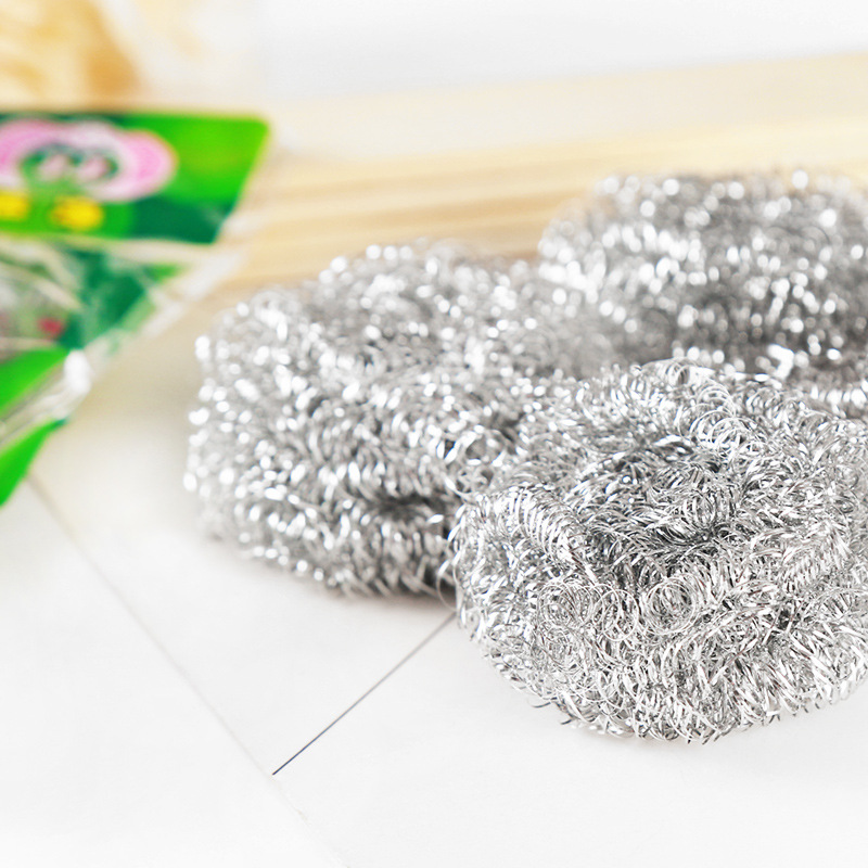 Cepillo de acero inoxidable para cocina, bola de limpieza duradera para ollas, tazones y platos