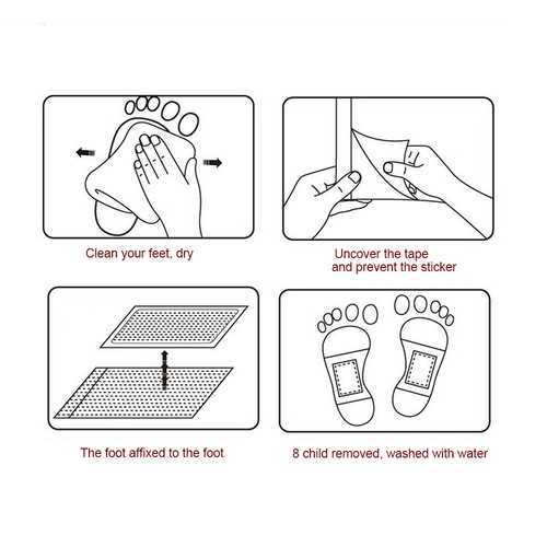 AliExpress wish Joom sumifun foot patch with tape 50 pieces in a box K02401