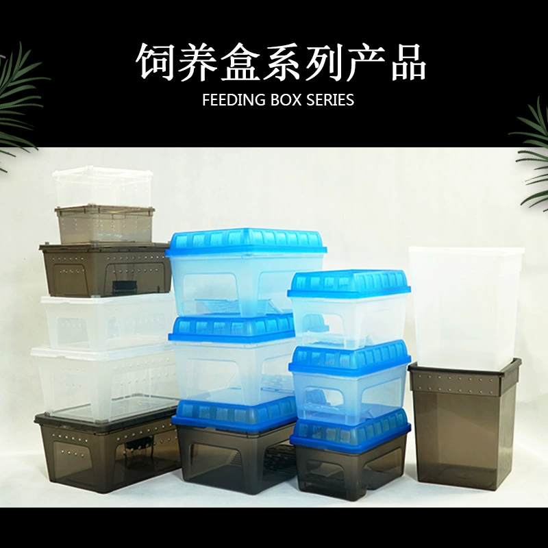 Гусеничный ящик для кормления домашних животных профессиональная защита черепах Дворцовая ящерица многоножка паук Леопард принт Скорпион коробка для кормления змеи Средняя