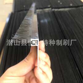 黑条刷 现货氧化黑铝合金条刷 快递伸缩机配件毛刷 F型H型毛刷条