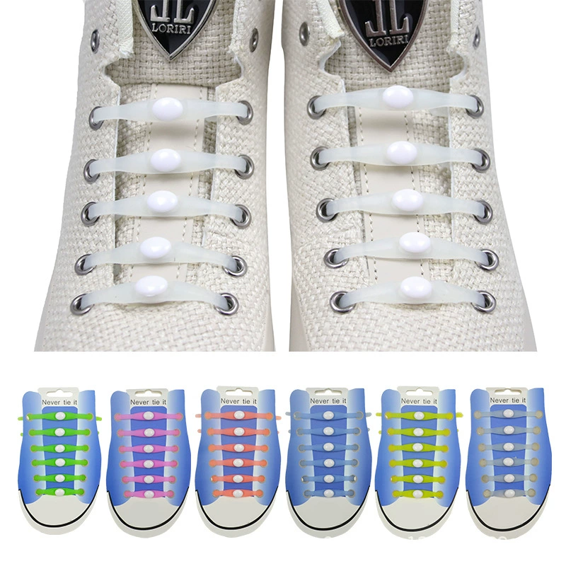 Фабрика прямой внешней торговли светящиеся силиконовые шнурки мульти-размер Акула творческие эластичные спортивные ленивые шнурки