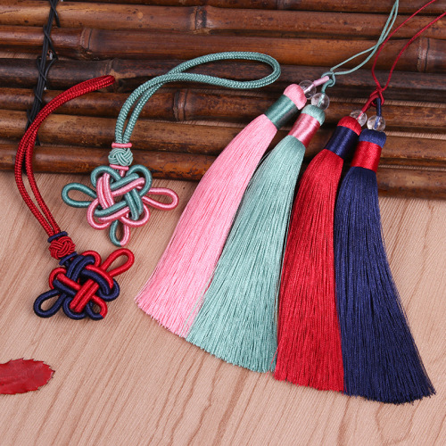 Chinese knot auspicious knot handle rope tassel jewelry hand-woven accessories diy car pendant gift source factory