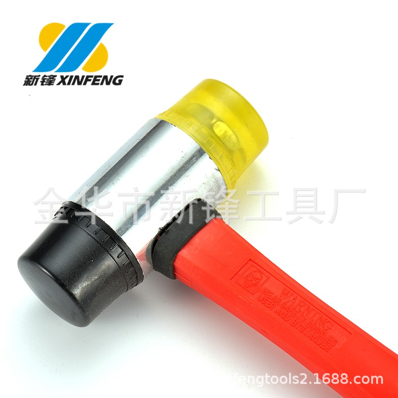 厂家供应30-40mm橡胶锤安装锤可换头地板货架安装尼龙橡皮锤子包