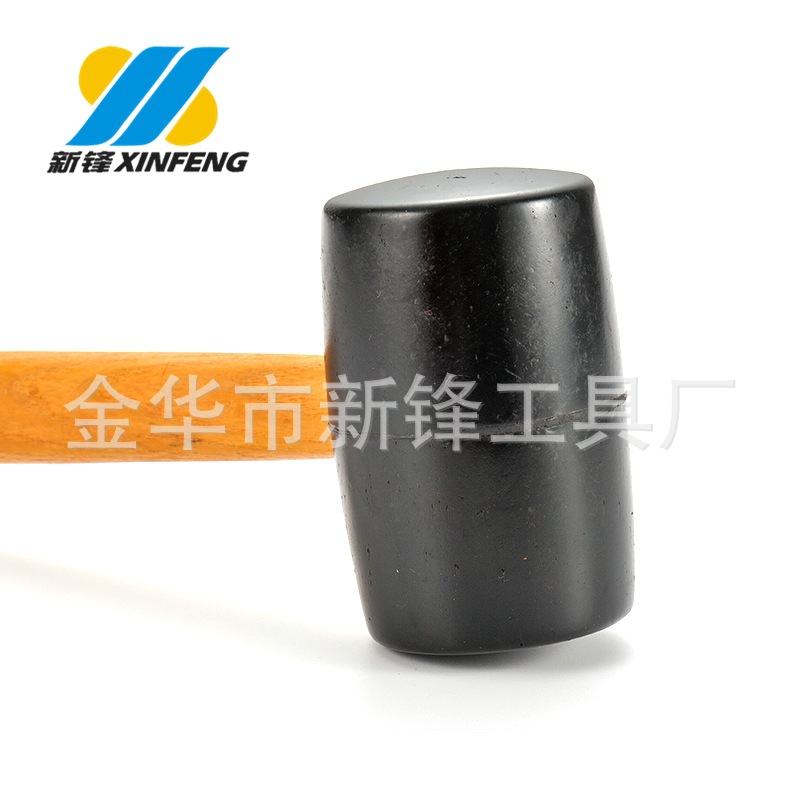 厂家供应黑色木柄橡胶锤尺寸齐全