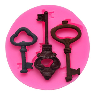 DIY Baking Vintage Key Styling French Style West Point Cake Flip Sugar Mold Aromatherapy Gypsum Decorative Silicone Mold