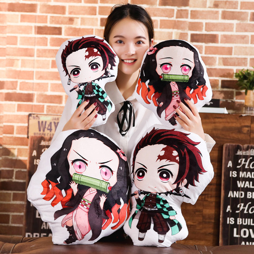 Demon Slayer peripherals Kamado Nezuko animation pendant Zenitsu Zenitsu two-dimensional pillow peripheral cushion wholesale blade