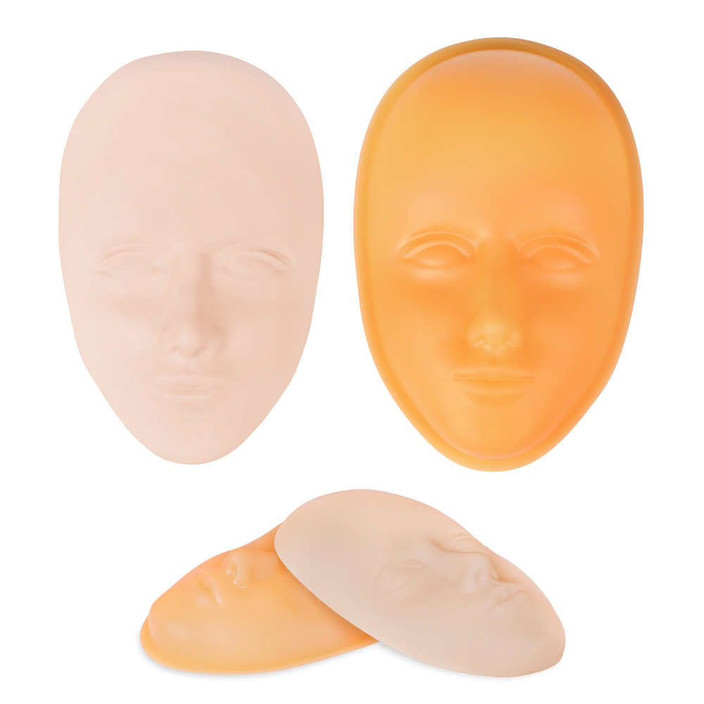 5D full-face eyebrow tattooing with simulated silicone skin for eyebrows, eyes, and lips; 3D human face skin; practice skin for permanent makeup.