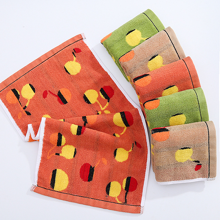 Cherry children's towel 32-strand cotton cartoon pattern household soft absorbent face towel one-piece delivery Cherry children's towel 32-strand cotton cartoon pattern household soft absorbent face towel one-piece delivery