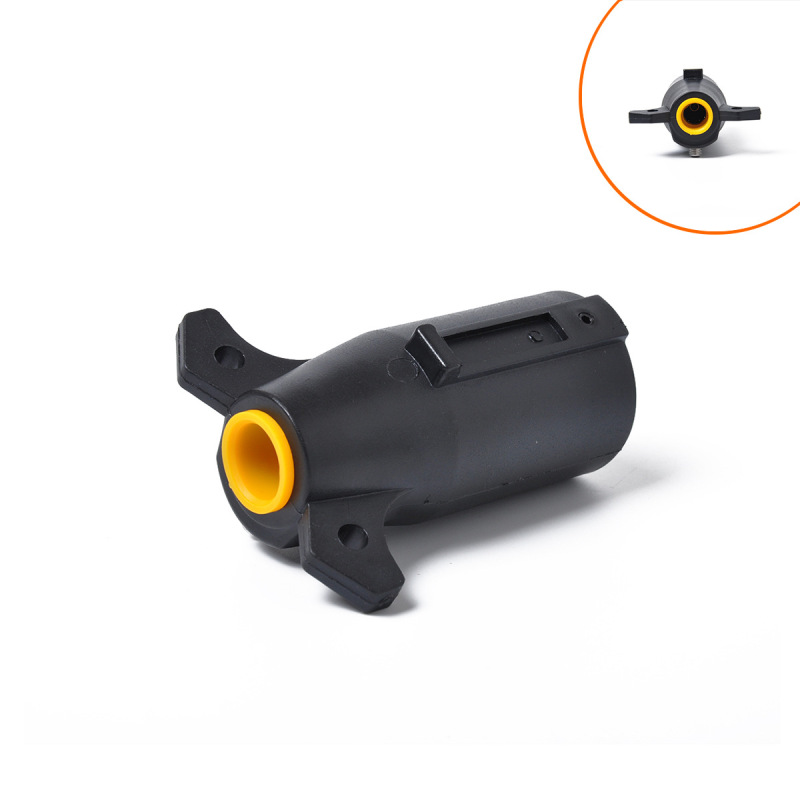 Foreign Rv Trailer Accessories 1 Pack 12V 7-Core Trailer Connector Plug Us Standard (Orange)