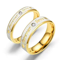 Корейская мода Forever LOVE титановая сталь Алмазная пара кольцо из нержавеющей стали бриллиантовое кольцо обручальное кольцо