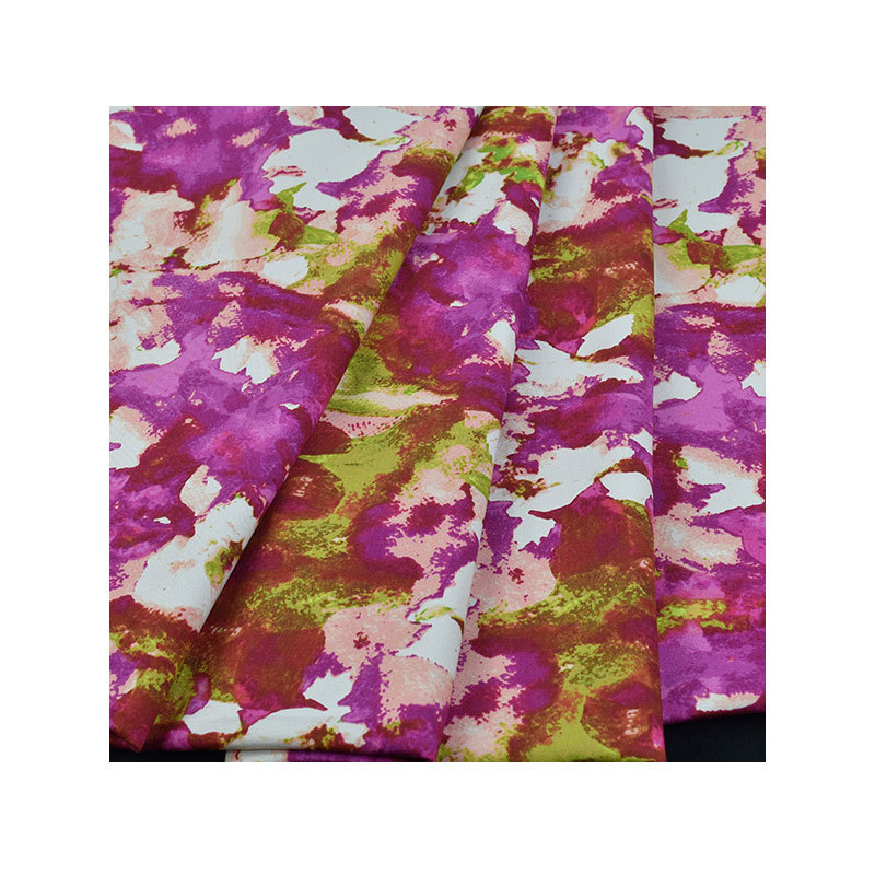 梭织全棉四面弹斜纹印花布 16+70D*16+70D*110*51 96%棉 4%氨纶