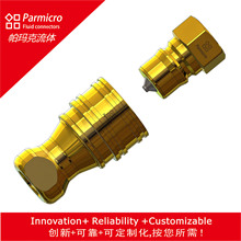 液压快速接头黄铜双自封气液快换模具冷却冷媒SP-A高压管