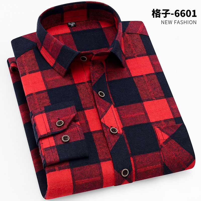 2020 primavera AliExpress nueva camisa a cuadros cepillados para hombres camisa a cuadros de franela casual entrega de una pieza