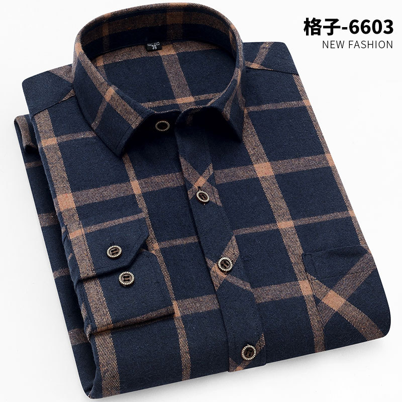 2020 primavera AliExpress nueva camisa a cuadros cepillados para hombres camisa a cuadros de franela casual entrega de una pieza