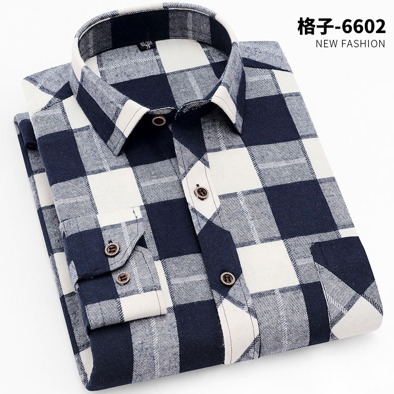 2020 primavera AliExpress nueva camisa a cuadros cepillados para hombres camisa a cuadros de franela casual entrega de una pieza