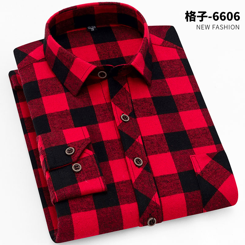 2020 primavera AliExpress nueva camisa a cuadros cepillados para hombres camisa a cuadros de franela casual entrega de una pieza