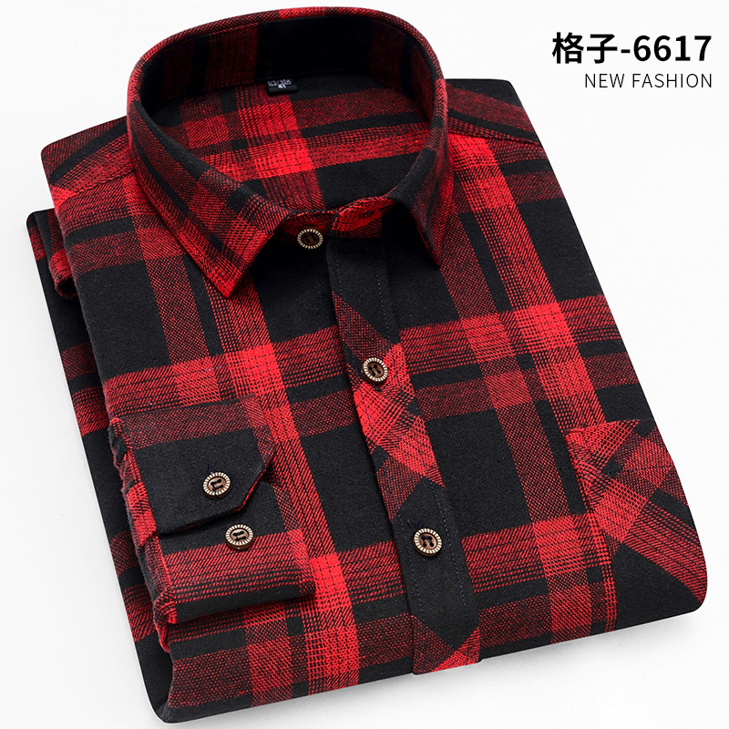 2020 primavera AliExpress nueva camisa a cuadros cepillados para hombres camisa a cuadros de franela casual entrega de una pieza