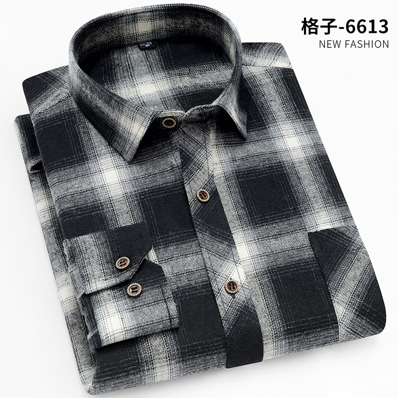 2020 primavera AliExpress nueva camisa a cuadros cepillados para hombres camisa a cuadros de franela casual entrega de una pieza
