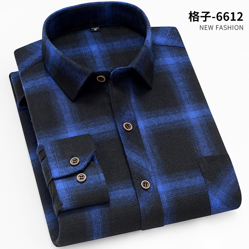 2020 primavera AliExpress nueva camisa a cuadros cepillados para hombres camisa a cuadros de franela casual entrega de una pieza