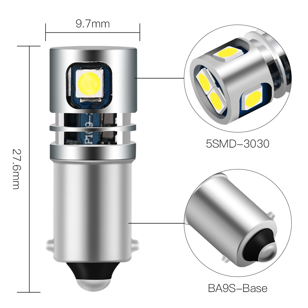 Comercio exterior caliente-venta ba9s instrumento luz led coche pequeña luz 5smd 3030 luz de la matrícula luz del esquema del tronco