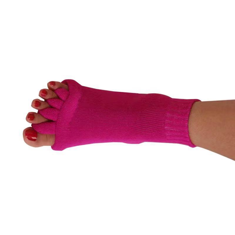 Rose red-five-finger socks