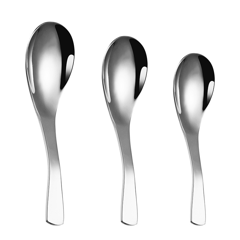 304 corte de acero inoxidable cuchara adulto cuchara sopa cuchara arroz creativo niños cuchara vajilla china puede ser personalizado LOGO