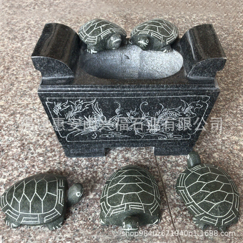 Huian stone in-stock stone turtle green stone turtle stone carving small stone turtle feng shui stone home decor wholesale