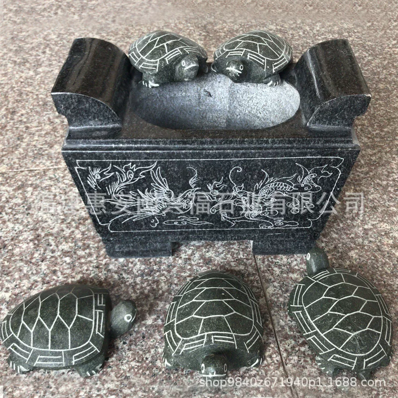 Huian stone in-stock stone turtle green stone turtle stone carving small stone turtle feng shui stone home decor wholesale