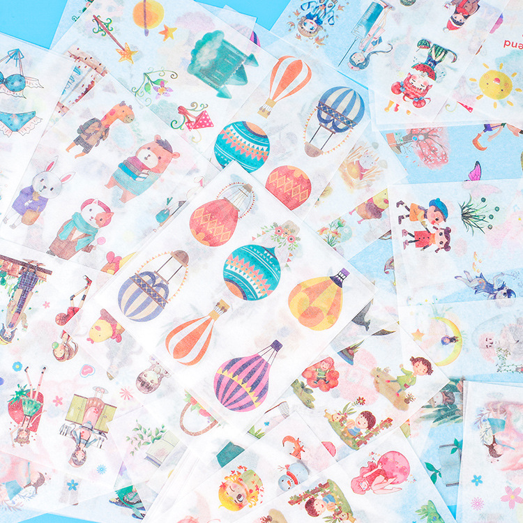 Pegatinas de papel creativas de estilo japonés DIY lindo diario pegatinas decorativas pegatinas pequeñas pegatinas caja de regalo del estudiante