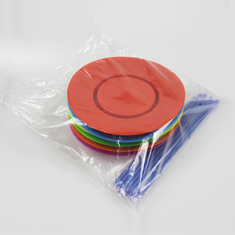 Espectáculo de vodevil de carrusel para niños transfronterizos Juguete para niños, espectáculo de payaso, accesorios acrobáticos, disco giratorio, 6 juegos