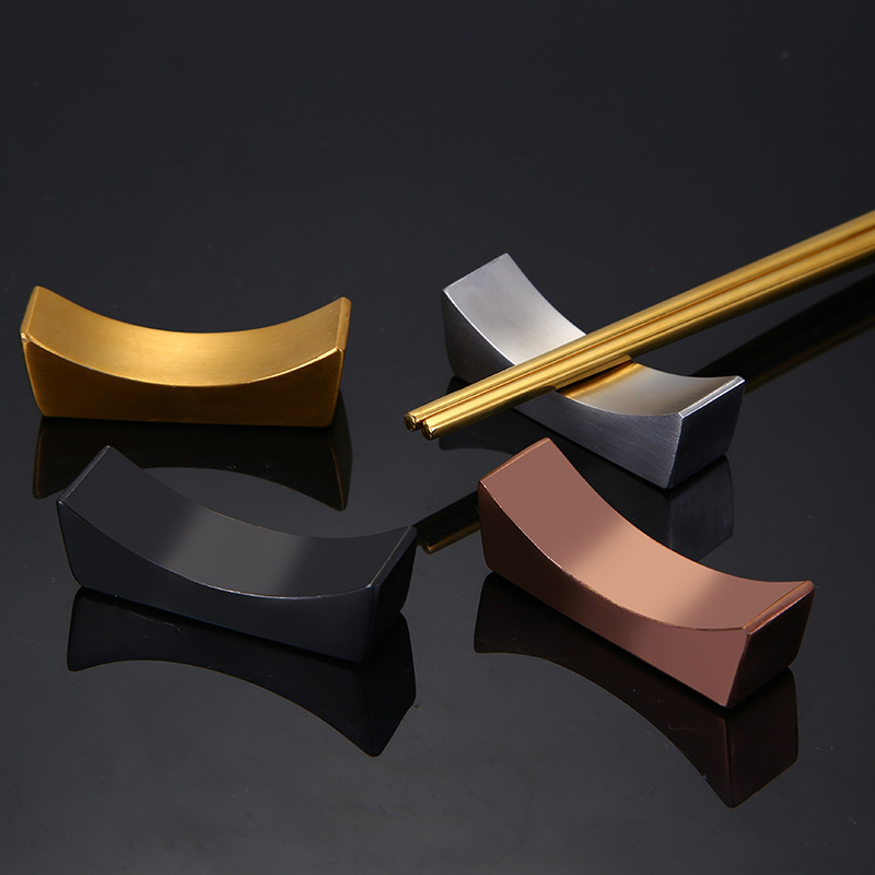304 Stainless Steel Chopstick Holder Creative Hollow Multifunctional Chopstick Rest Restaurant Hotel Tableware Display Spoon and Chopstick Holder Wholesale