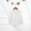 18088 shell buckle cardigan white