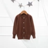 18088 shell buckle cardigan brown