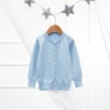 18088 shell buckle cardigan light blue