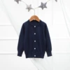 18088 shell buckle cardigan hiding blue
